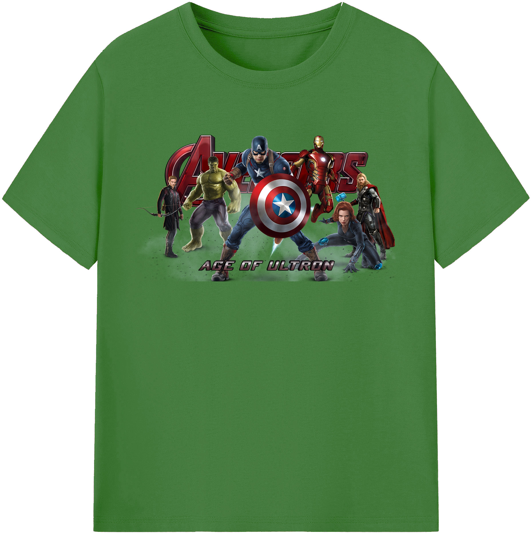 （画像用） アベンジャーズ The Avengers レディースカジュアルプリントTシャツ（綿100％）